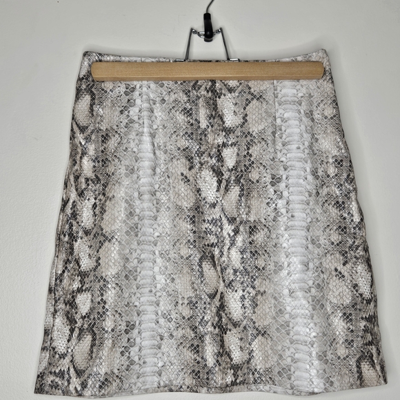Dynamite Dresses & Skirts - Dynamite Snake Print Mini Skirt in Gray and Cream